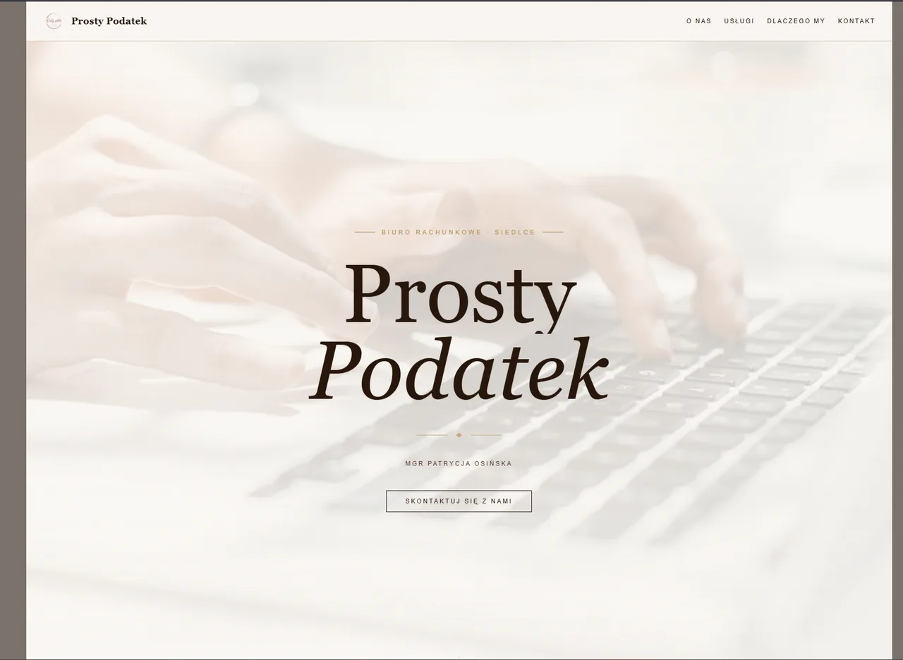 Screenshot strony Rozliczenia & Podatki